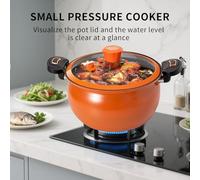 Olla A Presión,Cacerola Antiadherente - Olla Express de Rápido Calentamiento con Tapa Transparente para Cocinar Sopas y Alimentos en Cocina Hogareña