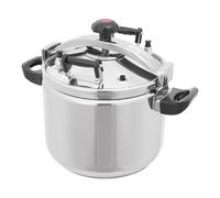 Olla a presión Comercial de Acero Inoxidable de 40 l/42,27 qt para Estufa - 2 Clips de Seguridad, Compatible con Gas e inducción (40 l/42,27 qt)