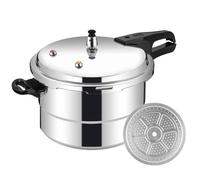 Olla a presión - Contenedor de aleación de aluminio de 5 L, recipiente para vaporera, sistema de tapa con cerradura de seguridad, base de distribución de calor | Aves, carne, verduras, pescados y