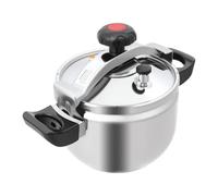 Olla a presión de acero inoxidable, 60 kPa, olla a presión con 3 compartimentos de base sándwich para inducción, gas y vitrocerámica, olla de presión grande para cocina, hotel y familia (7 l/7,4 Qt)