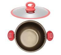 Olla a presión de titanio - Olla multifunción, interior antiadherente, diseño de doble asa | Herramienta para cocinar sopa de carne, placas de cerámica de inducción de gas compatibles