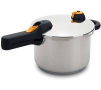 Olla a Presión Fácil con Mango 4L (Acero Inoxidable) - SILAMPOS