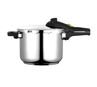 Olla a presión FAGOR RAPID XPRESS Súper rápida, Acero Inoxidable, Todo Tipo de cocinas, INDUCCION Fondo termo difusor IMPAKSTEEL Muy Resistente, 5 Sistemas de Seguridad, 2 Niveles de presión (6L)