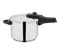 Olla A Presión Gsw Rapid 6 L, 22 Cm, Acero Inoxidable 18/10, Compatible Con Inducción, Base Thermoboden, Cierre Clipso, Incluye Cesta Vapor Y Soporte