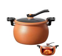 Olla A Presión - Hierro 28 X 28 X 15,5 CM | Olla A Presión | Ólla De Cocción Lenta | Utensilios De Cocina Antiadherentes Ďe Gran Capacidad Con Tapa Transparente Para Cocinar Arroz, Hornear Frijoles