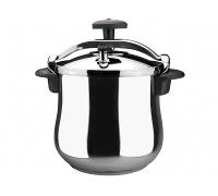 Magefesa Star Bombeada - Olla Express Tradicional 10L, Acero Inoxidable 18/10, Cocina Sana, Para Inducción, Reparto del Calor, Válvula Giratoria