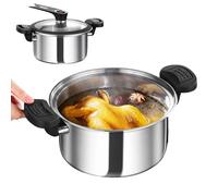 Olla a presión portátil, olla a presión clásica, multifuncional, de acero inoxidable, accesorios de cocina de cocción rápida para carne, comedor, guisos, sopa, frijoles, filete