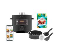 Moulinex Epic Turbo Cuisine CE7548 - Olla a presión eléctrica 1090 W, 10 programas automáticos, cestillo de cocción al vapor, Negro