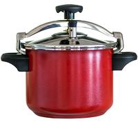 Olla a Presión Roja con Asas 6L (Acero Inoxidable) - SILAMPOS