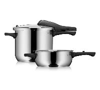 WMF Perfect - Olla Rápida Ø 22 cm de Diámetro de 6 Litros y Medio, Con Protección Contra Llamas, Acero Inoxidable Cromargan Apta para Inducción
