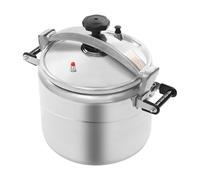 Olla a presión y envasadora de Aluminio de 30 l/31,7 qt con manómetro y válvula de liberación, presión máxima de 70 kPa para cocinar al Vapor o guisar (30 l/31,7 qt)