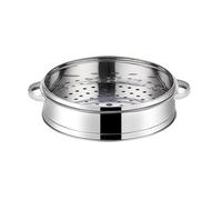 Olla a vapor acero inoxidable Vaporera de acero inoxidable for albóndigas con asa, olla a presión for arroz, bandeja rejilla for cocinar al vapor, accesorio cocina(22cm with Handle)