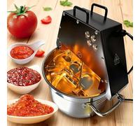 Olla agitadora de alimentos, batidora automática de acero inoxidable de 10 L con paletas dobles, ventilador auxiliar y luz LED para hacer mermeladas, salsas y rellenos