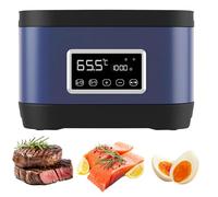 Olla al vacío, acero inoxidable de 700 W con pantalla táctil LED y control de aplicación, control de temperatura de 40-90 °C y temporizador inteligente de 24 horas, circulador de agua 3D para carne y