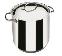 Lacor Olla Alta Acero Inoxidable, Incluye Tapa, Cierre de Precisión, Apta para Todo Tipo de Cocinas, Capacidad: 13.5L, Altura: 22,5 cm, Diámetro: 28 cm, Plata