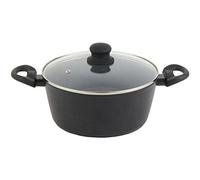 Olla antiadherente Russell Hobbs RH02809EU7, apta para placas de inducción, cocine sin o con poco aceite para una cocina saludable, asas cómodas, Metallic Marble, aluminio forjado, 24 cm