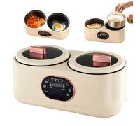 Olla arrocera baja en azúcar de doble ortografía, olla caliente eléctrica de doble revestimiento de 3,6 L con vaporizador, pantalla digital, para uso familiar en dormitorios