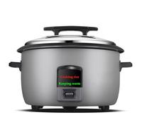 Olla arrocera Comercial 8L-45L Olla eléctrica calentadora de arroz de Gran Capacidad con operación de un Solo Toque Cocción rápida, Olla Interior Antiadherente(A,18L)