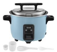 Olla arrocera comercial VEVOR, olla arrocera de 40 tazas, olla arrocera grande de 8 litros y calentador con olla interior antiadherente, cocción rápida y mantenimiento del calor durante 24 horas, con