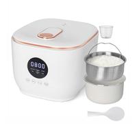Olla Arrocera De Bajo Azúcar De 3l Para Arroz Blanco/moreno, Gachas Y Sopa, Olla Arrocera Con Vaporizador Y 5 Funciones Para Cocinar Arroz, Conservación De Calor De 8 Horas