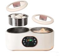 Olla Arrocera de Doble Ortografía de 3,6 L, Olla Multifuncional con Vaporizador, Olla Interior Antiadherente Arrocera con Reserva de 24 Horas y 6 Modos de Cocción