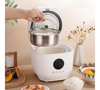 Olla Arrocera Eléctrica Baja En Azúcar, Con Cesta Para Cocción Al Steamer, 3L Olla Arrocera De Acero Inoxidable, Temporizador De 24 Horas, Para Arroz Blance/integral, Gachas Y Sopas