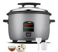 Olla arrocera eléctrica Comercial de 8L-45L Olla for cocinar arroz de Gran Capacidad con operación de un Solo Toque, cocción rápida y Uniforme, Olla Interior Antiadherente(A,23L)