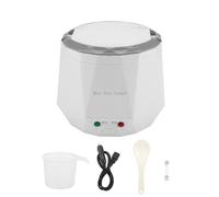 Olla arrocera, fiambrera electrica portatil de 24 V para coche, contenedor de acero inoxidable, bolsa de almuerzo aislada, calentador de alimentos para camion, 1,3 L(blanco)