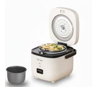 Olla Arrocera Multi Cooker 1.2L +Vaporera Eléctrica con Apagado Automático | Cesta para cocinar al vapor acero inoxidable | Función Mantener Caliente (Ideal 1 o 2 Personas)