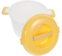 Olla arrocera para microondas, olla de pasta para microondas, vaporizador de arroz micr de 1.9 cuartos de galón con tapa de bloqueo, ollas de pollo portátiles para sopa, verduras, puré de papas