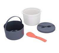 Olla arrocera para microondas, olla para pasta para microondas de 2 litros, olla para espaguetis para microondas, vaporizador de arroz de 2 capas, olla de vapor resistente a altas