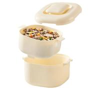 Olla arrocera para microondas, vaporizador de gran capacidad de 1700 ml, cuenco de cocina de alimentos, recipiente resistente al calor, multiuso, para hacer pasta y verduras, utensilios de cocina para