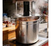 Olla automática de agitación automática, batidora eléctrica para uso comercial, acero inoxidable, velocidad ajustable, capacidad de 15 L a 200 L para salsas, mermeladas y procesamiento de alimentos