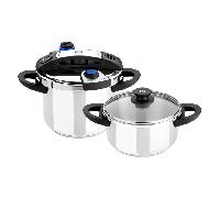 BRA Tekna Set de 2 Ollas a Presión 4/7L