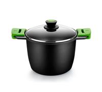 Olla BRA Prior A403924 6,8L Aluminio Antiadherente Negro 24cm Apta Inducción y Gas