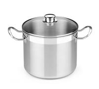 Olla BRA Profesional A343934 6,5 L acero inoxidable con tapa de cristal 22 cm
