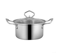 Olla caliente compacta de acero inoxidable para comedor individual con estructura gruesa para una cocción fiable (2 ollas de acero)
