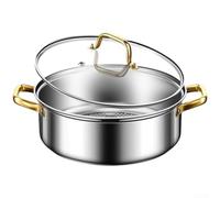 Olla caliente de acero inoxidable con patrón de escamas de pescado, diseño de doble sabor para una experiencia de cocción picante y suave en estufas eléctricas de inducción de gas