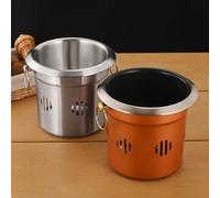 Olla caliente de acero inoxidable estilo coreano con estufa de combustible para uso en exteriores, diseño resistente al viento para brochetas de barbacoa y varios métodos de cocción, incluyendo hervir