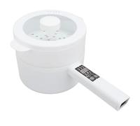 Olla Caliente Eléctrica, 600W 1.8L Cocina de Fideos Multifunción No Pegajoso Mango Largo Olla Portátil para Cocinar, Cocina Eficiente Mini Cocina Eléctrica para Dormitorio