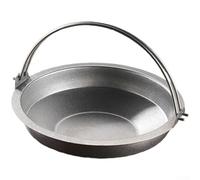 Olla caliente japonesa Sukiyaki de acero inoxidable para cocina comercial y casera, diseño auténtico con alambre para colgar, distribución uniforme del calor, acabado dorado natural (A)