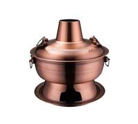 Olla caliente multifuncional de cobre de 36 cm, utensilios de cocina de carbón para la familia Shabu y fiestas en casa, perfecta para comidas y reuniones sabrosas