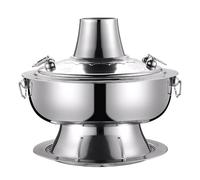 Olla caliente para exteriores con tapa, diseño dividido para una fácil limpieza, ideal para reuniones familiares y amigos