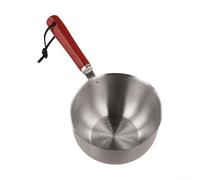 Olla compacta de acero inoxidable para verter aceite para derretir mantequilla, salsas, café y chocolate, con mango de agujero para colgar para ahorrar espacio, almacenamiento en la cocina (300 ml)