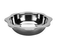 Olla con separador de acero inoxidable Olla de acero inoxidable doble cara con dos compartimentos for sopa, olla cocina, plato for calentar, placa inducción comercial(Kind 1 Diameter 24cm)