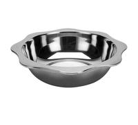 Olla con separador de acero inoxidable Olla de acero inoxidable redonda, profunda, con dos compartimentos, for sopa, cuenco cocina, plato for calentar, placa inducción comercial(Kind 1 Diameter 18cm)