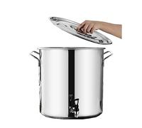 Olla con tapa, olla de acero inoxidable con fondo compuesto con grifo, olla de sopa para cocinar delicias