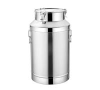 Olla de acero inoxidable 304 con asa y tapa sellada, recipiente de almacenamiento de líquidos de 14 L para leche, vino, café, harina, granos, a prueba de derrames