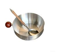 Olla de acero inoxidable con doble mango para ramen de 16 cm, sartén multiusos para fideos, sopas, ensaladas y postres, compatible con todas las estufas, utensilios de cocina de una sola porción (14