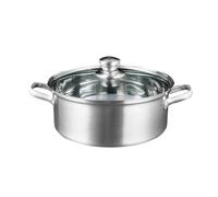 Olla de acero inoxidable con separador Olla caliente de acero inoxidable 304, compatible con cocina inducción y estufa gas, olla for sopa dos compartimentos(28cm hot pot)